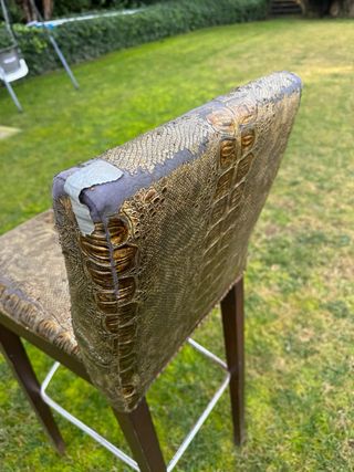 6 Sillas Altas Polipiel Estampado Animal