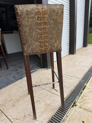 6 Sillas Altas Polipiel Estampado Animal