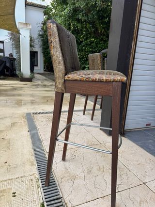 6 Sillas Altas Polipiel Estampado Animal