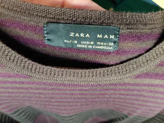 Jersey punto fino rayas Zara