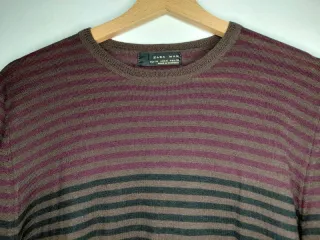 Jersey punto fino rayas Zara