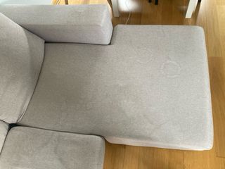 Sofá chaiselongue 220cm beige/gris