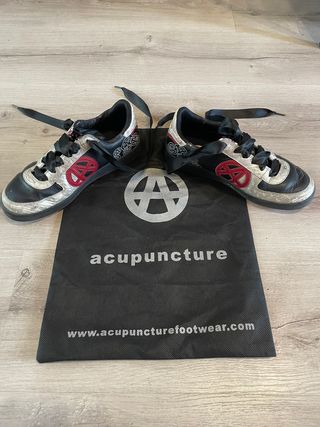 Zapatos Acupuncture Mujer Negro/Plata