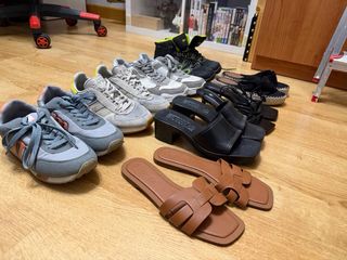 Lote 8 pares zapatos mujer