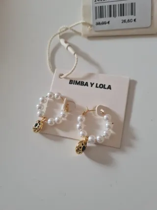 Pendientes Bimba y Lola Perlas Dorados