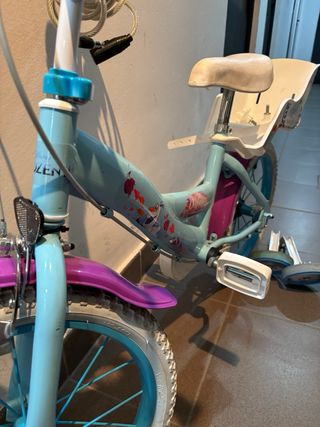Bicicleta Infantil Frozen Azul y Morado