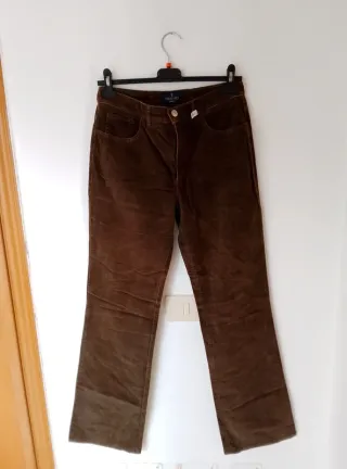 Pantalone in velluto a zampa Trussardi marrone