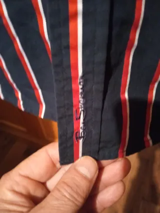 Camisa Ben Sherman Rayas Azul Rojo