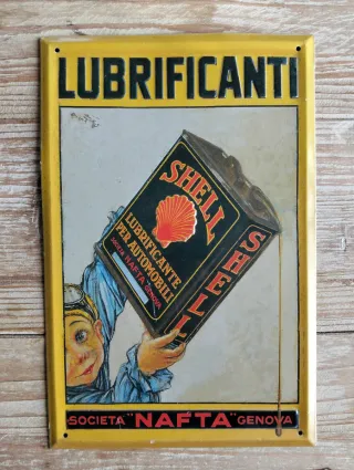 Targa pubblicitaria Shell Lubrificanti
