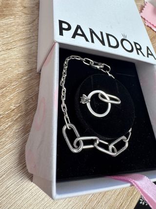 Pulsera y Charm Pandora Eslabones Link