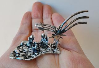 Presepe Sacra Famiglia Argento Miniatura