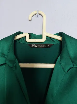 Vestido cóctel Zara verde S