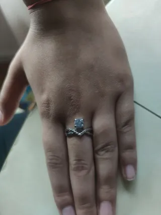 Anillo plata con circonita