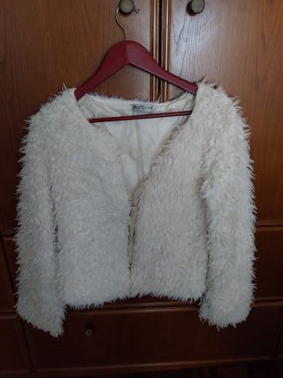 Casaco de plumas brancas, S/M, Red Queen