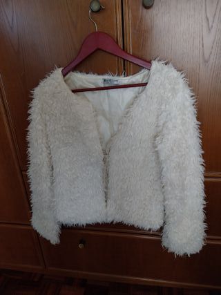 Casaco de plumas brancas, S/M, Red Queen