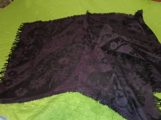 Sciarpa donna grande viola e nera