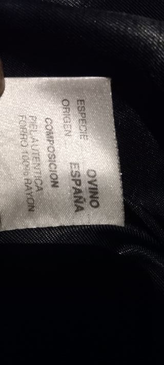 Chaquetón de piel de ovino negro mujer