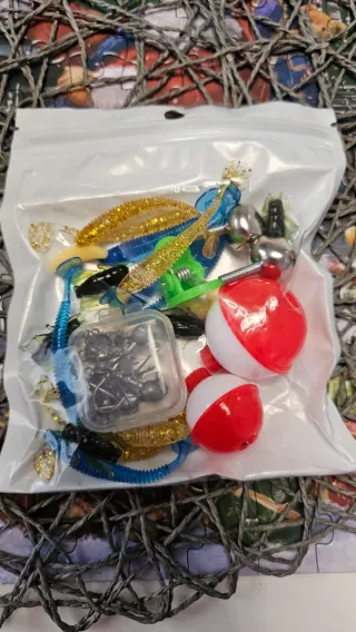 KIT Caña de pescar con carrete y accesorios