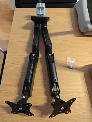 Soporte Doble Brazo Monitor Negro