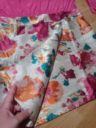 Vestido Fiesta Multicolor y Rosa