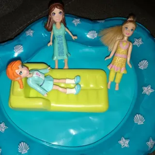 Juguete - Lote Polly Pocket Piscina Coche Tocador