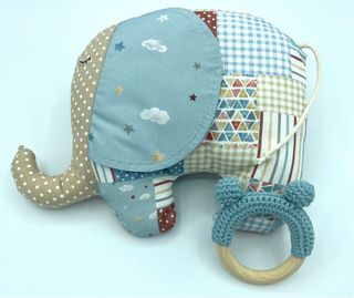 Sonajero elefante bebé + anilla juego