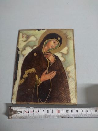 Icono Virgen de Kazán Esmalte Ruso