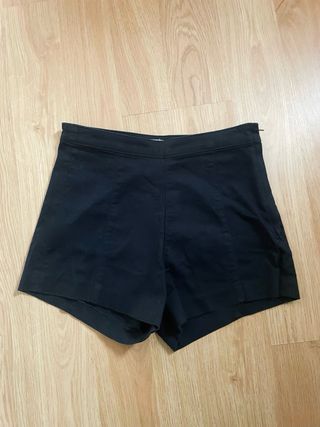 Pantalón short de traje negro