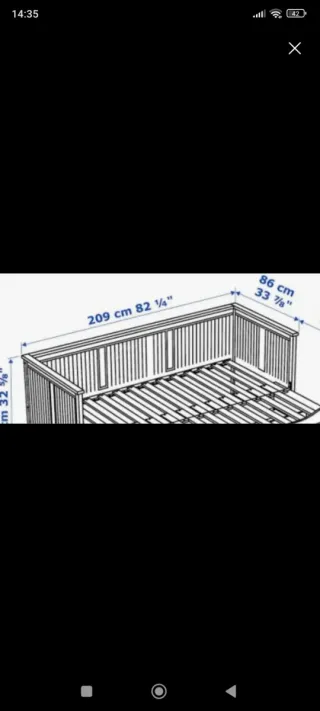 Diván Hemnes Ikea Blanco