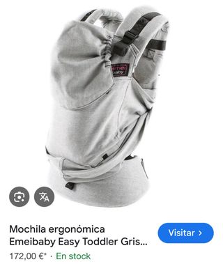 Mochila porteo Emeibaby Gris