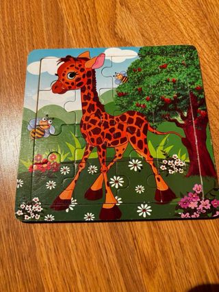 Puzzle de Madera Jirafa y Abejas 16 piezas
