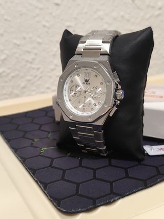 Reloj OLEVS Plata y Blanco Hombre