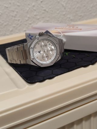 Reloj OLEVS Plata y Blanco Hombre
