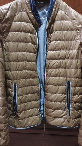 Piumino uomo marrone e grigio