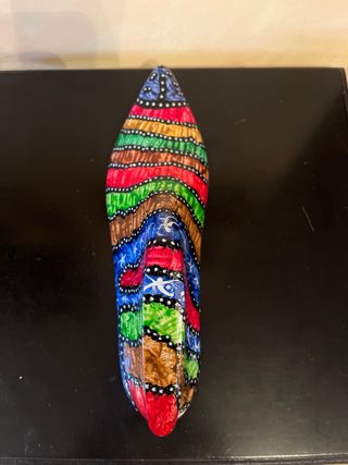 Horma madera antigua pintada a mano