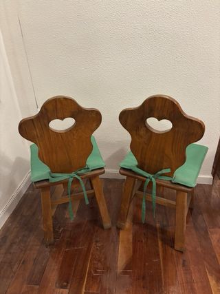 Set di 2 sedie in legno massello
