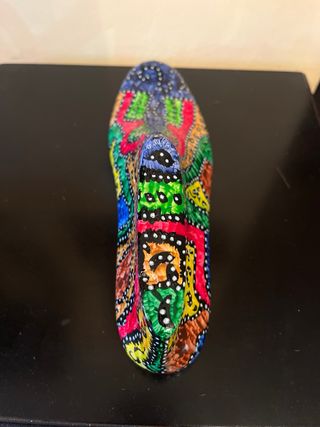 Horma de madera antigua pintada a mano