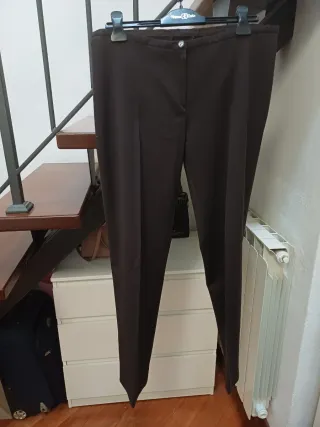 Pantaloni classici donna marrone