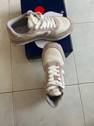 Scarpe da ginnastica Mistral beige e rosa