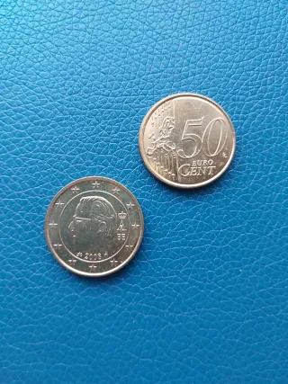 MONEDA 50 CÉNTIMOS EURO BÉLGICA 2008. NUEVO DISEÑO