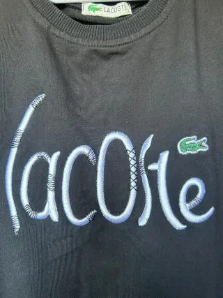 Sudadera Lacoste Negra Bordada