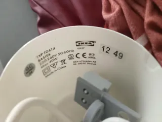 Lámpara colgante metal y plástico, sin pantalla