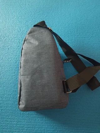 Bandolera pecho azul denim unisex