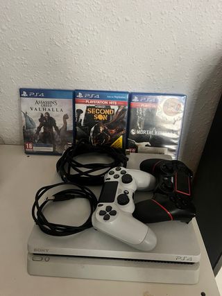 PS4 Slim 500GB Blanca + 3 Juegos