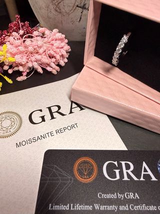 Anillo Plata 925 Banda Moissanitas