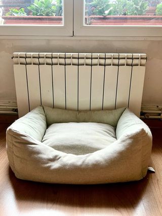 confortable Cama para mascotas beige y verde