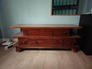 Mueble de salón madera marrón