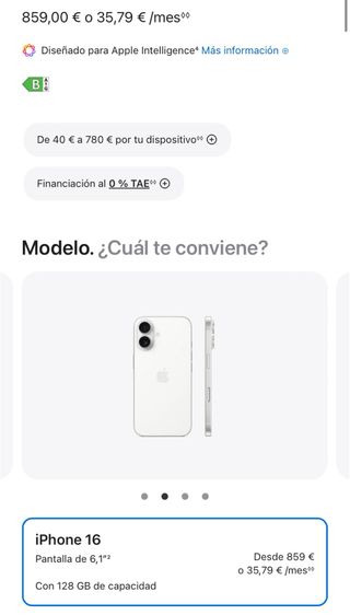 iPhone 16 Blanco