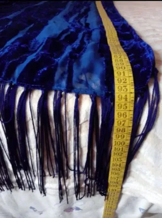 Chal Terciopelo Azul