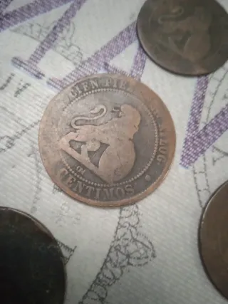 LOTE 13 MONEDAS ALFONSO XII 1870-1878 DE COBRE